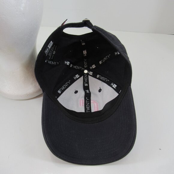 Cleveland Indians New Era Embroidered C Logo Men's Black Adj Strap Back Cap Hat - Picture 7 of 8